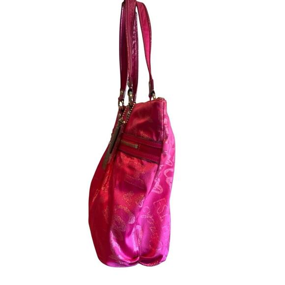 Coach Pink Signature Poppy Admirer Tote - Picture 6 of 10